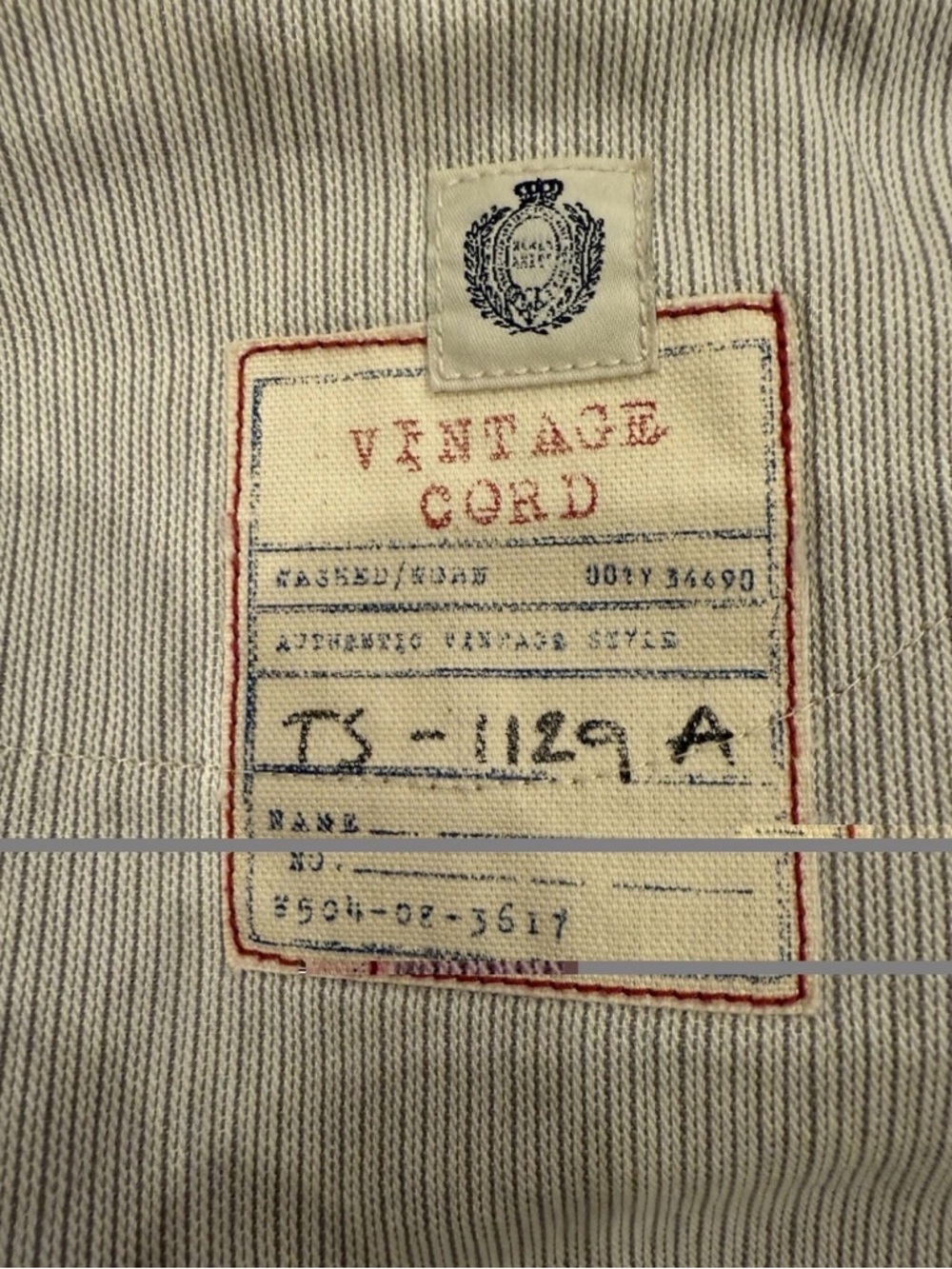 Vtg J. Crew Men’s Tan 34 x 30 Corduroy Straight Vintage Cord - Picture 7 of 10